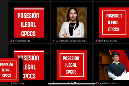 La Bancada del Acuerdo Nacional, antes de retirarse de la sesión, ubicaron leyendas de rechazo.