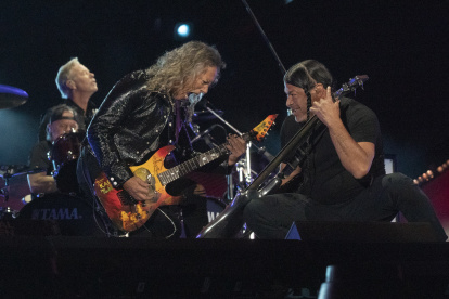 La banda estadounidense Metallica actúa durante el Global Citizen Festival en Nueva York el 24 de septiembre.
