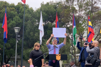 El presidente Lasso estuvo acompañaos de varios ministros de Gobierno.