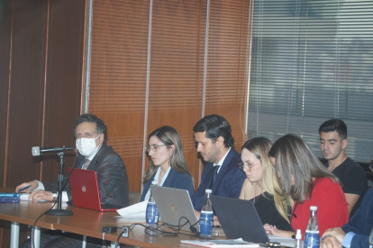 Diligencia. El excontralor Pablo Celi durante la audiencia de este miércoles 7 de diciembre.