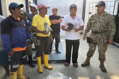 Hecho. La Armada anunció la recuperación de las hélices.