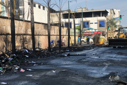 Toda el área fue despejada por el personal de limpieza del Cabildo.