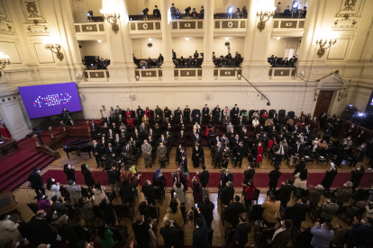 Vista general del pleno de la Convención Constitucional, en Santiago (Chile), en una fotografía de archivo. EFE/Alberto Valdés