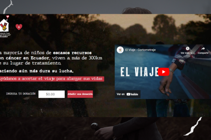 Imagen del portal de la fundación Casa Ronald McDonald