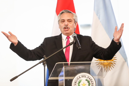 Fotografía de archivo del presidente de Argentina, Alberto Fernández. EFE/ Nathalia Aguilar