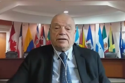 El presidente de la CorteIDH, Ricardo Pérez, leyó la sentencia en sesión virtual.