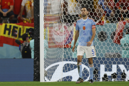 Sergio Busquets, mediocampista español, jugó su último encuentro representando a su país frente a Marruecos, durante los octavos de final de Qatar 2022.