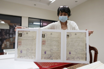 Documentos. En la Cancillería hay importante material sobre la migración.