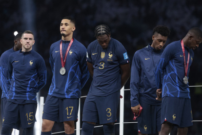 Jugadores de Francia, tras recibir la medalla de subcampeones del mundo.