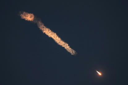 Fotografía de archivo del cohete propulsor Soyuz con la nave Soyuz MS-22 despegando del cosmódromo de Baikonur, Kazajstán, el pasado 21 de septiembre.