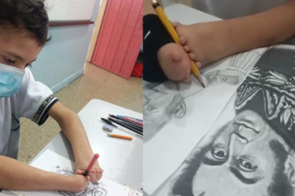 Jesús Guerrero Mirabal, de 8 años de edad, estudiante de quinto año de educación básica.