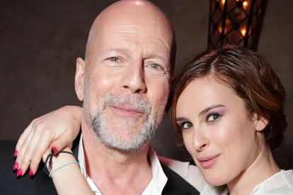 Rumer Willis con su padre.
