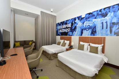 Habitación de Lionel Messi en la Universidad de Qatar