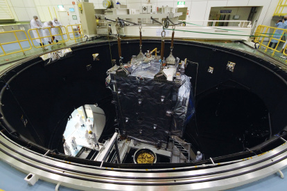 Imagen de archivo de la misión Juice en el gran simulador espacial europeo antes de iniciar una campaña de pruebas.