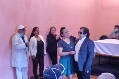 Quito. El grupo de actores durante uno de los ensayos.