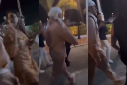 El cantante tomó el móvil de la chica y, para sorpresa de los presentes, lo lanzó hacia un lado