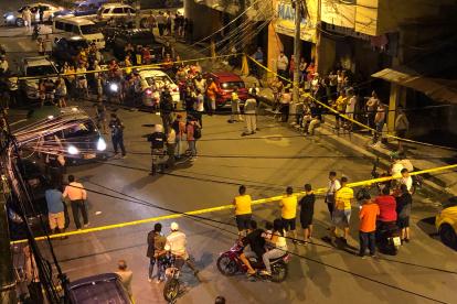 Babahoyo. Agentes acordonaron la escena del asesinato.