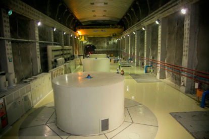 Hidroeléctrica Paute - Sopladora. La generación de energía tiene problemas por falta de lluvias.