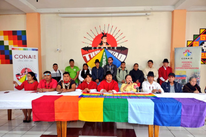 La dirigencia indígena ofreció una rueda de prensa este jueves 5 de enero en Quito.