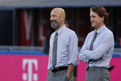 Roberto Mancini (d) y Gianluca Vialli eran muy unidos en la selección italiana.