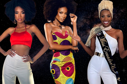 Nayelhi González con tres de sus looks en Miss Universo.