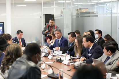 El presidente del Consejo de la Judicatura, Fausto Murillo (al fondo, hablando) expone la situación de la entidad.