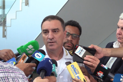 El director nacional de Bomberos, Ricardo Riaño. TVEFE