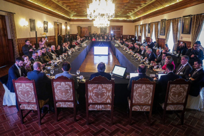 El presidente de la República, Guillermo Lasso, mantuvo una reunión con representantes del sector empresarial.