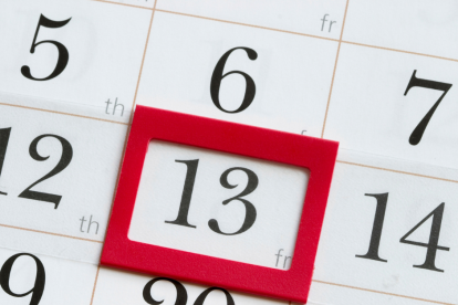 Un viernes que caiga en el día 13 de cualquier mes se considera un día de mala suerte en la mayoría de las culturas.