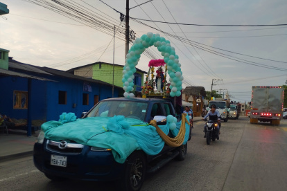 San Antonio. La imagen de la Virgen, previo a las romerías.