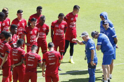 Célico durante los días de trabajo previo al torneo que en 2019 se disputó en Chile.
