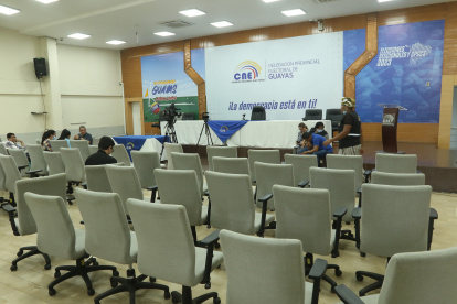 Salón de la Democracia de la Delegación Electoral del Guayas, en Guayaquil.