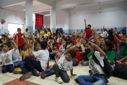 Actividad. Niños de 20 parroquias asisten a encuentro conmemorativo.