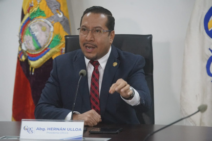 Hernán Ulloa, presidente del Consejo de Participación Ciudadana y Control Social dio a conocer la acción legal en contra de los miembros de la Asamblea Legislativa