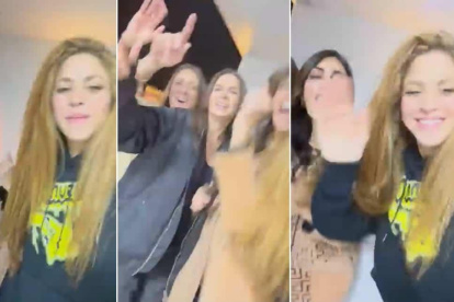 Música y algarabía fue la constante de Shakira y sus amigas.