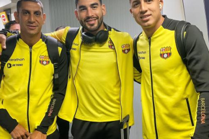 Bruno Piñatares, Víctor Mendoza y Luca Sosa parte de la delegación de Barcelona.