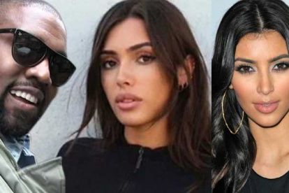 Kanye West, Bianca Censori y Kim Kardahian.