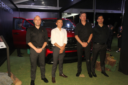 Richard Carapaz junto a Oswaldo León, Marcus Oliveira y Juan Fernando Muñoz.