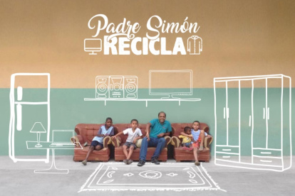 El padre Simón, conocido como el ‘Amigo del millón’, mantiene una campaña permanente de reciclaje por medio de la fundación Kairós.