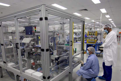 Planta de fabricación de baterías de litio.