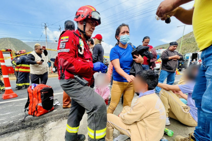 La mayoría de los menores presentaban golpes, contusiones y magulladuras, tras el accidente.