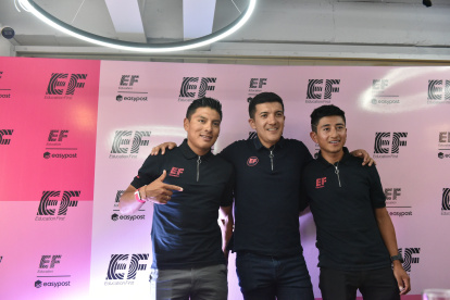 Richard Carapaz fue presentado como el líder de EF. Iniciará la temporada en el Campeonato Nacional
