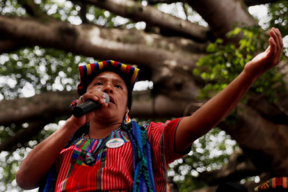 Líder indígena, Thelma Cabrera.