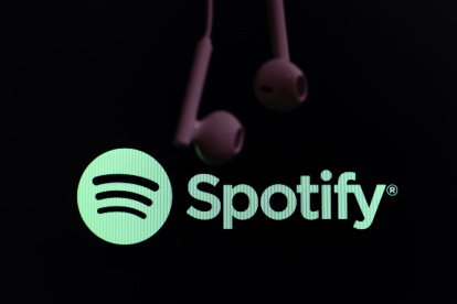 Vista del logo de la compañía de streaming Spotify, en una fotografía de archivo.