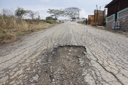La vía que conduce al cementerio de la localidad no ha recibido mantenimiento.