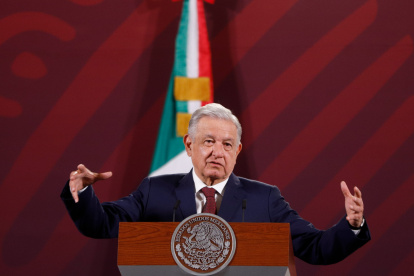 El presidente de México, Andrés Manuel L´pez Obrador, en una rueda de prensa de este 25 de enero.