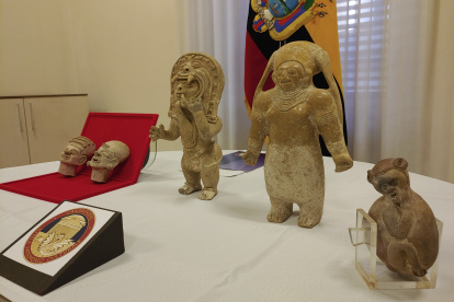 Turín. Parte de las piezas que fueron recuperadas por la policía de Italia.