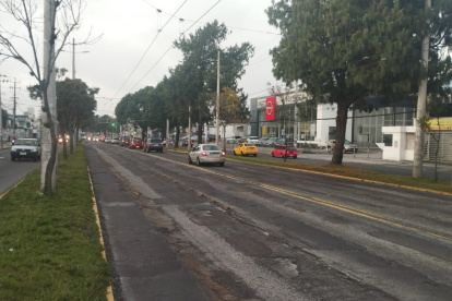 Norte. En la avenida 10 de Agosto se colocará homigón.
