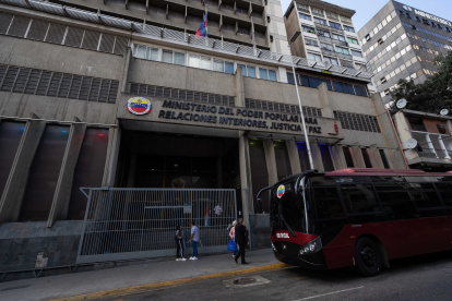 Fotografía de la sede del Ministerio de Relaciones Interiores, el 25 de enero de 2023, en Caracas (Venezuela). EFE/ Rayner Pena R