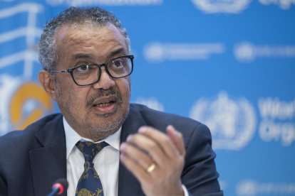 Imagen de Archivo del director general de la OMS, Tedros Adhanom Ghebreyesu.  EFE/EPA/MARTIAL TREZZINI
